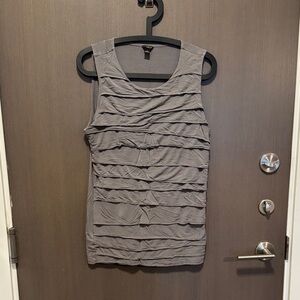 Ann Taylor Charcoal Layered Tank Top